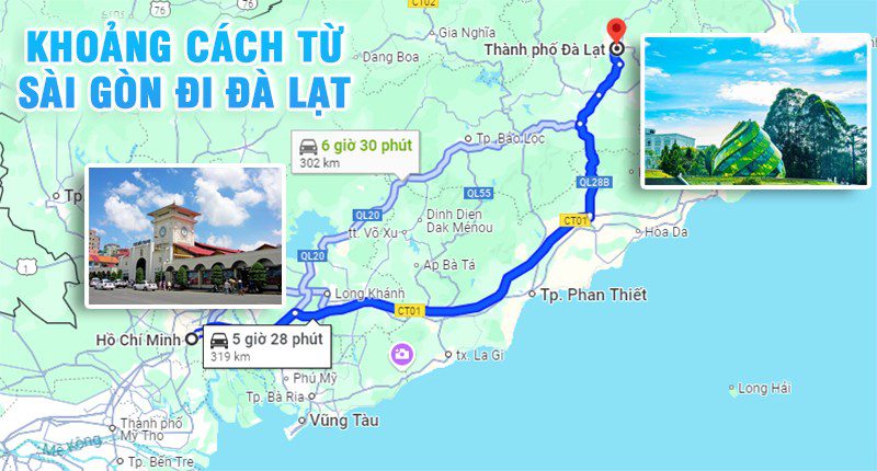 đường đi Từ Tphcm đi đà Lạt